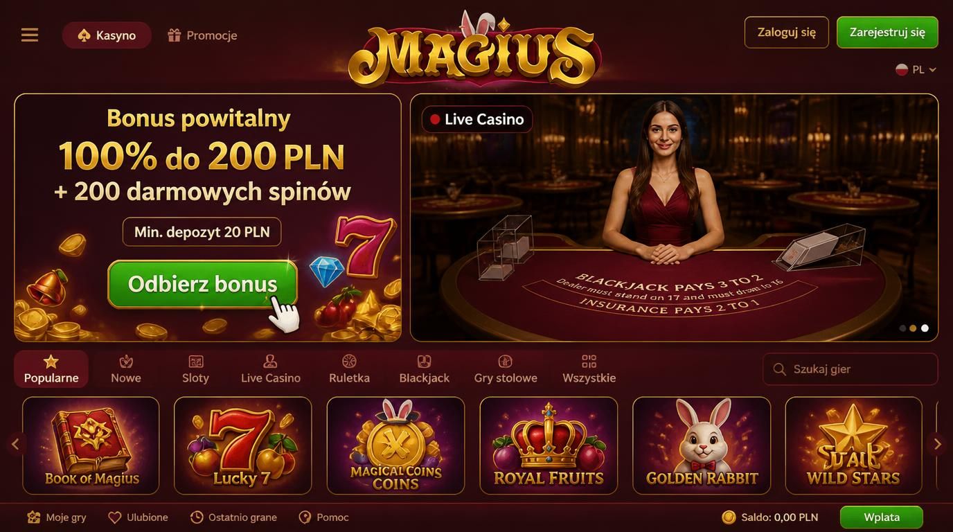 grafika bonusu powitalnego w kasynie online z informacjami o ofercie dla nowych graczy 